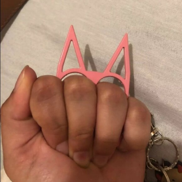 Pink Cat Self Defense Keychain Metal - Picture 6 of 6